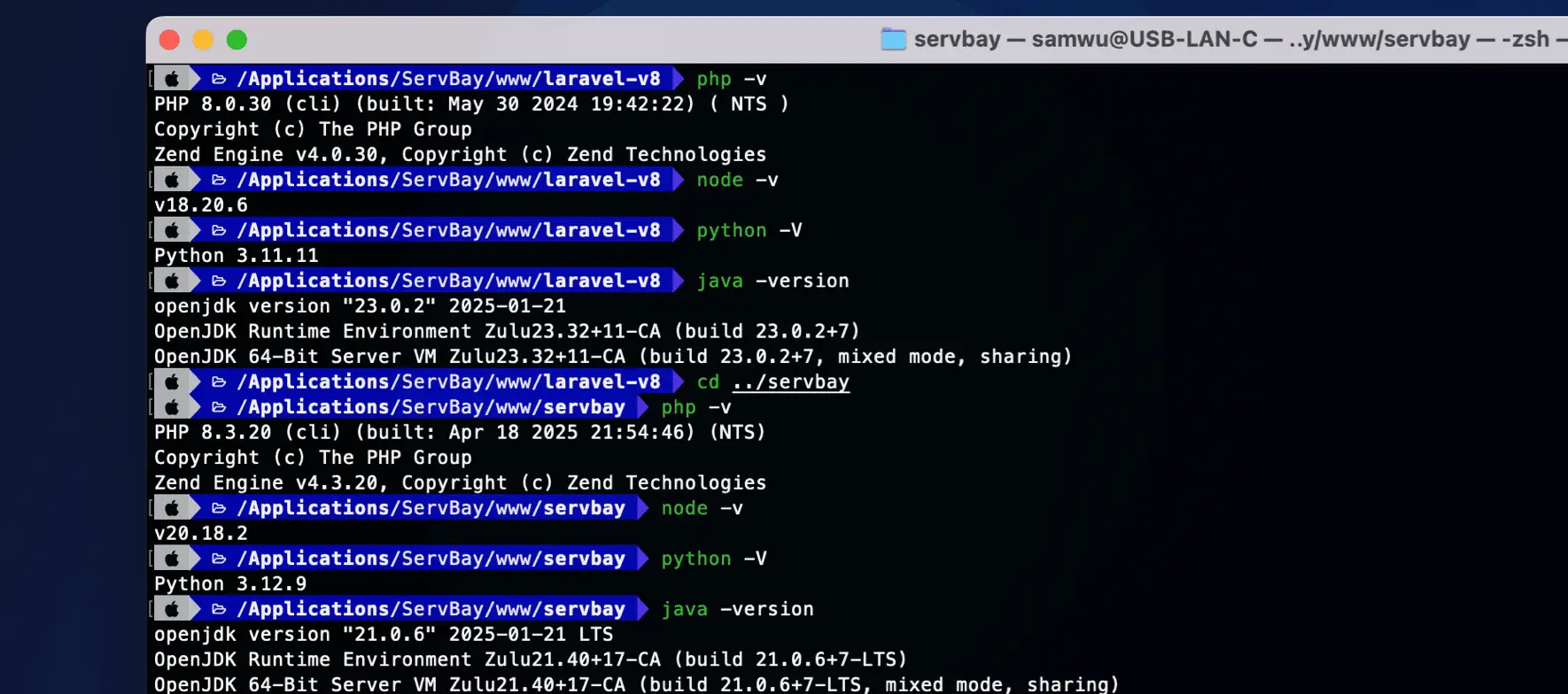 Cài đặt môi trường cấp dự án